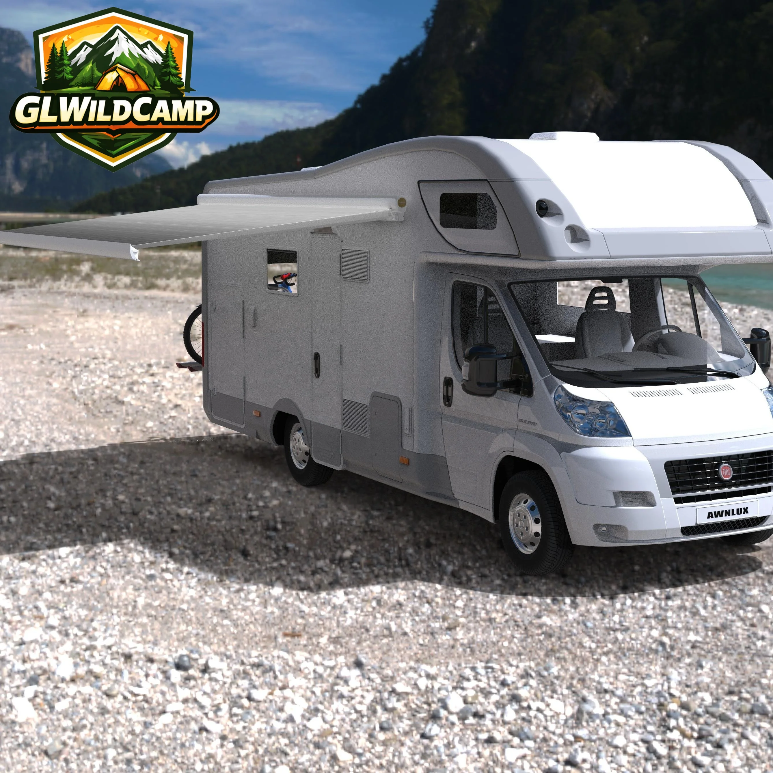 Large Size Motorized Electric Sun Proof Full Cassette RV Motorhome Caravan Camper Van Awning for Sale
