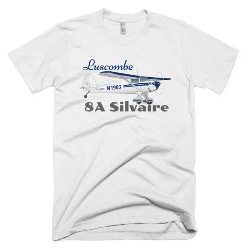 Luscombe 8A Silvaire Airplane T-shirt Personalized with Your