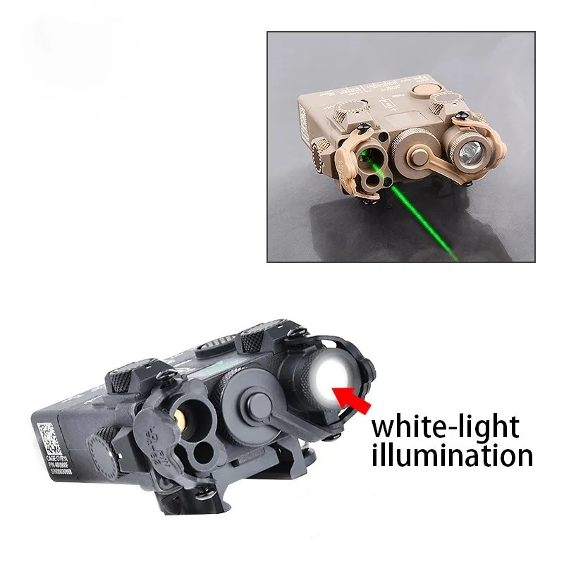 Imagem -04 - Dbal Tactical Dot Sight Laser Pointer Vermelho Azul Verde sem ir Estroboscópio Tático Caça Arma de Luz Abeto Trilho com Fio a2 20 mm