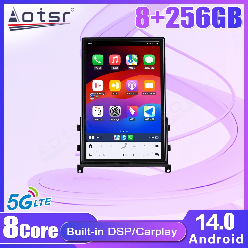 14.5-Inch Android 15 Carplay Screen For Nissan GT‑R GTR R35 2009‑2017LHD/RHD Auto Multimedia Stereo Radio Player GPS Head Unit