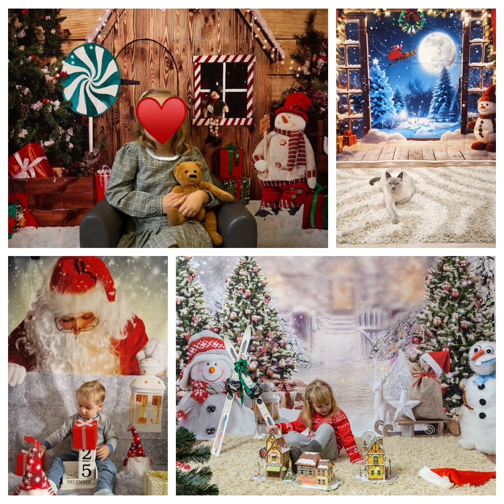 خلفية تصوير عيد الميلاد للأطفال ، ستارة النافذة ، الموقد ، الشتاء ، ليلة الثلج ، شجرة عيد الميلاد ، ديكور صورة الأسرة ، خلفية الصورة
