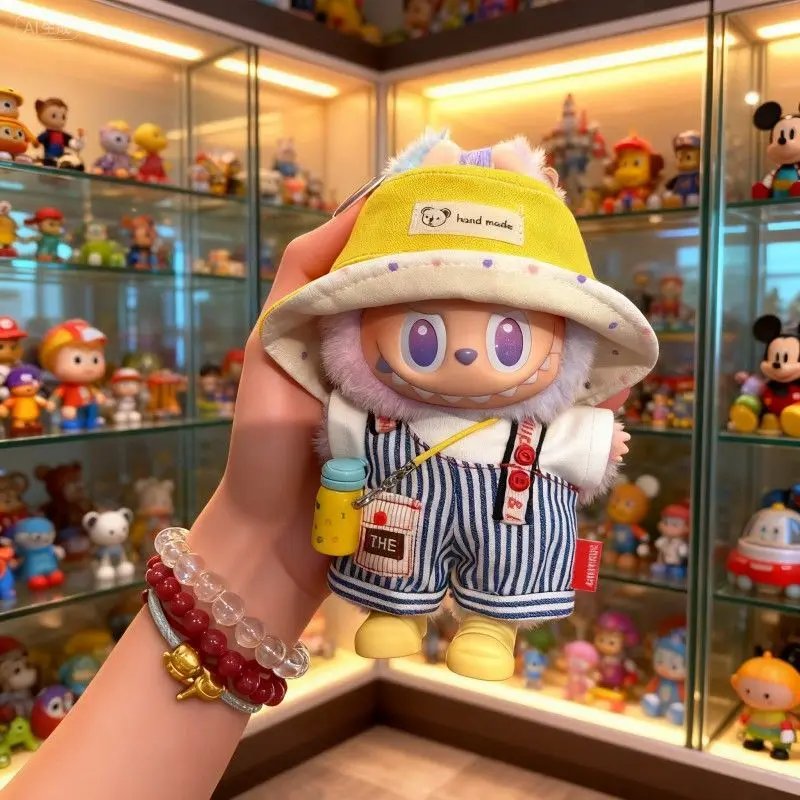 

NO Doll, for Labubu Doll Clothing Set Hat 17cm Clothes Shoes Doll DIY Accessories Training Sitting Party Games Toys Gifts