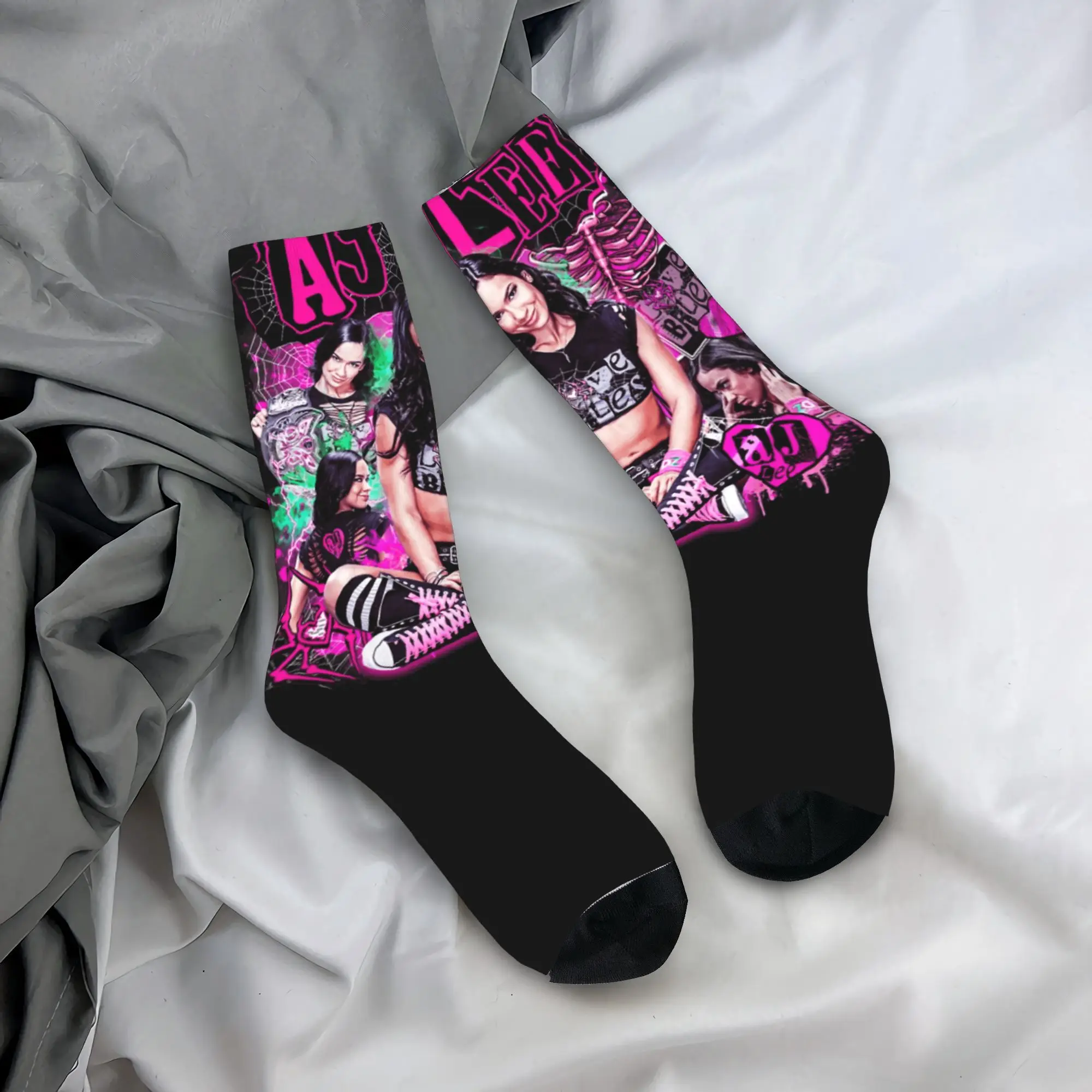 

Women Men Socks AJ Lee Vintage Stockings Winter Kawaii Soft Breathable Socks Design Running Non Skid Socks