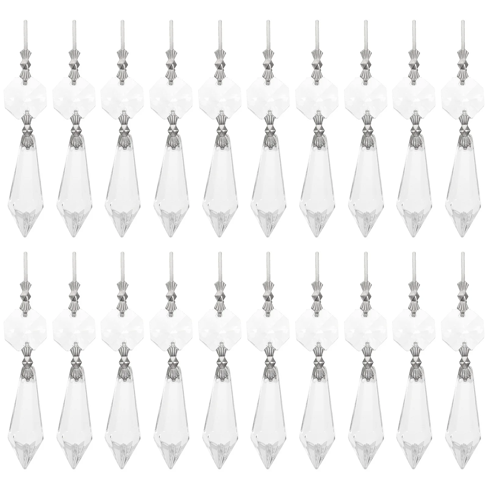 

20Pcs Chandelier Crystals Pendant Parts Decorative Save Time Effort Amazing Gift Thanksgiving New Year