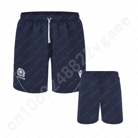 2025 Mens Training Shorts Sweatpants 스코틀랜드 럭비 저지 소년 여행 의류 바지 티셔츠 스포츠웨어 탑 팀 바지