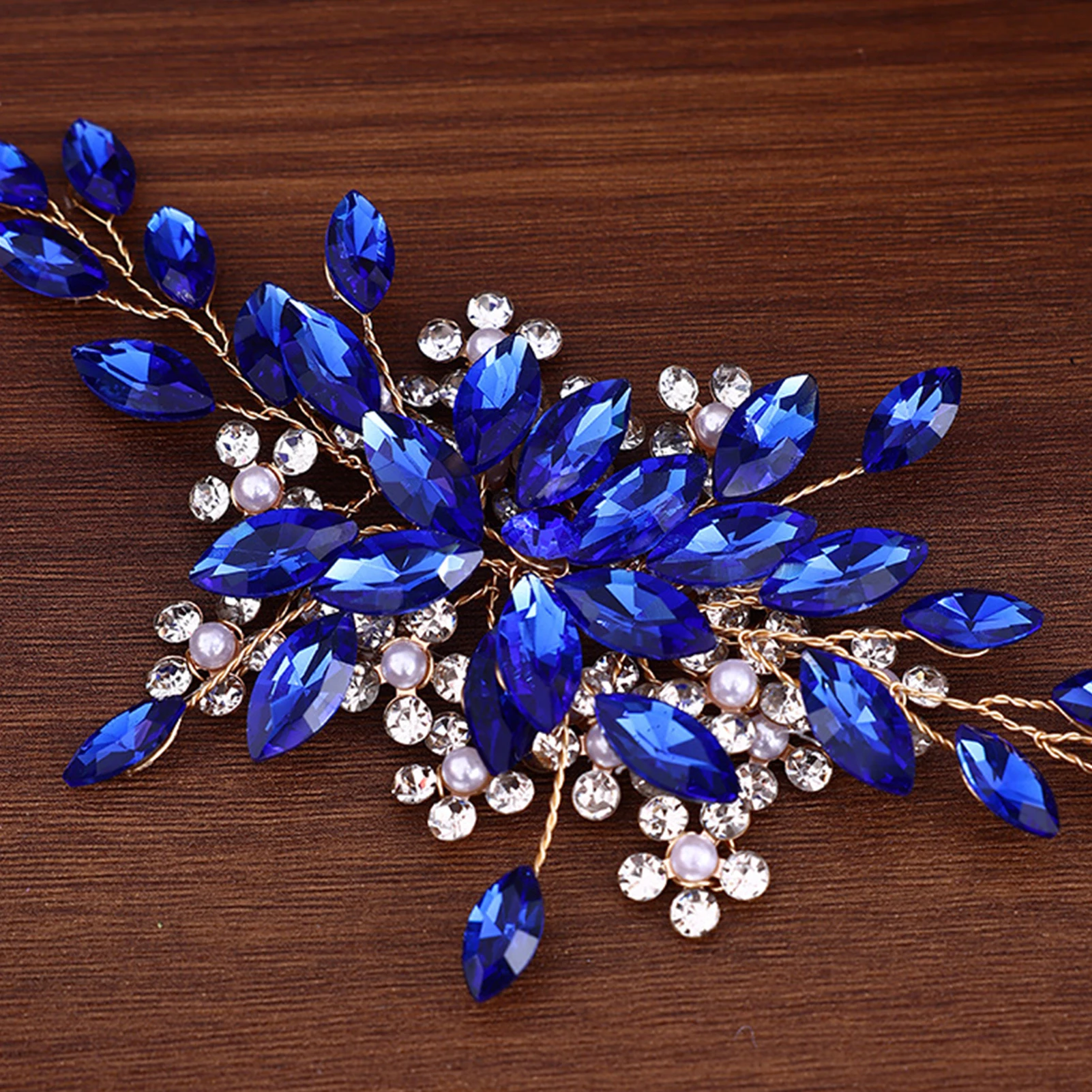 Roter Kristall-Haarkamm für Damen, Abschlussball, Party, Perlen-Haarkamm, Clip, Stirnband, Braut, Hochzeit, Haarschmuck, Schmuck, Haarnadel, Kamm – Detail 7