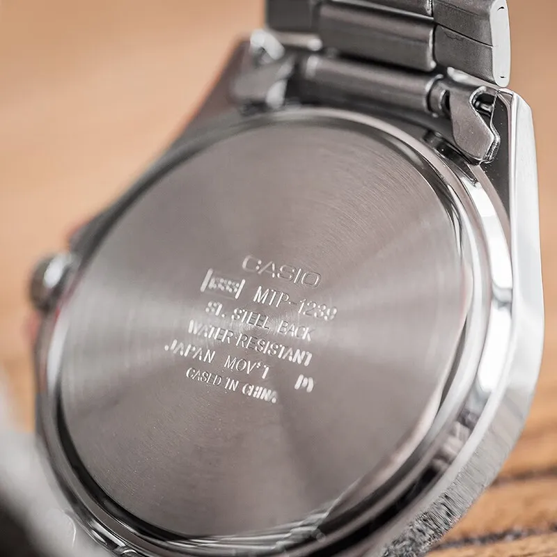 ساعة كاسيو أصلية للرجال مع عرض التاريخ، مقاومة للماء، ساعة كوارتز كاجوال للأعمال، ساعة عصرية للطلاب، هدية للأب