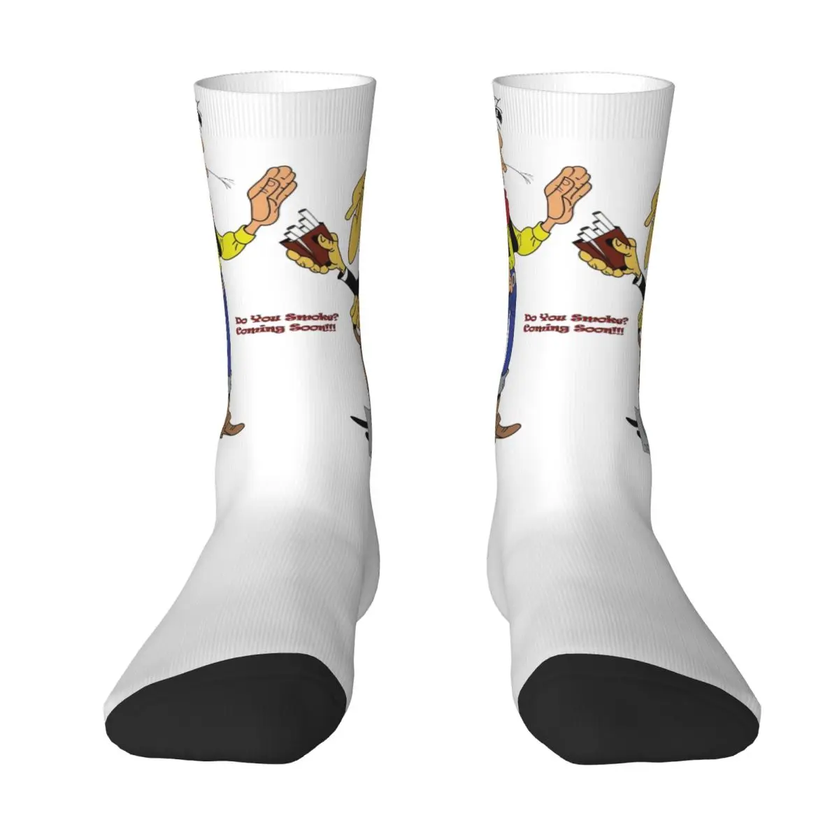 Lucky Luke Undertakers Chaussettes pour hommes, Chaussettes respirantes douces, Chaussettes coordonnantes, Motif coréen, Cyclisme, Printemps