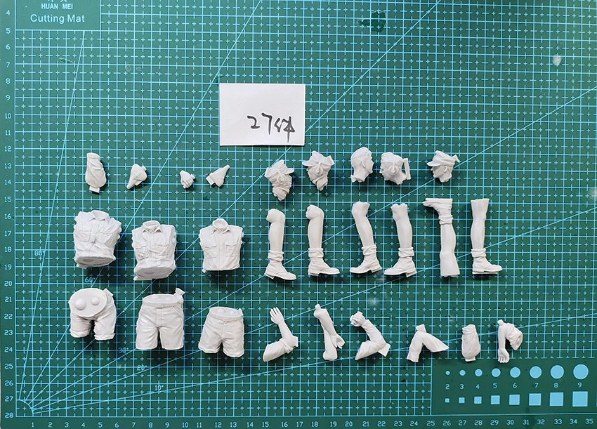 Unassambled  1/16 Crews set (3 figures) of Panzer   Resin figure miniature model kits Unpainted