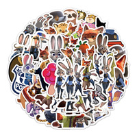 10/30/60PCS Disney Animated Movie Zootopia Judy Hopps Nick Wilde Funny Cute Stickers Doodle DIY Scrapbook Guitar Phone Case