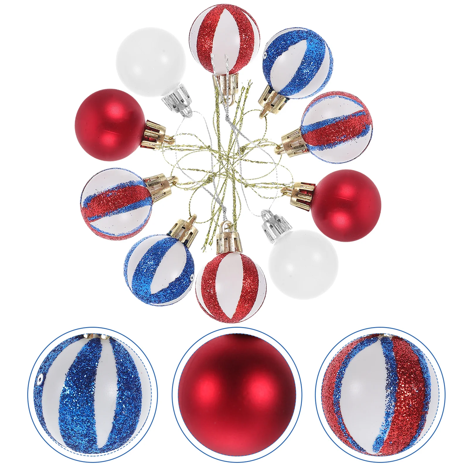 

54 Pcs Ball Flag Pendant Independence Day Hanging Plastic National Pendants Decorations Ornament