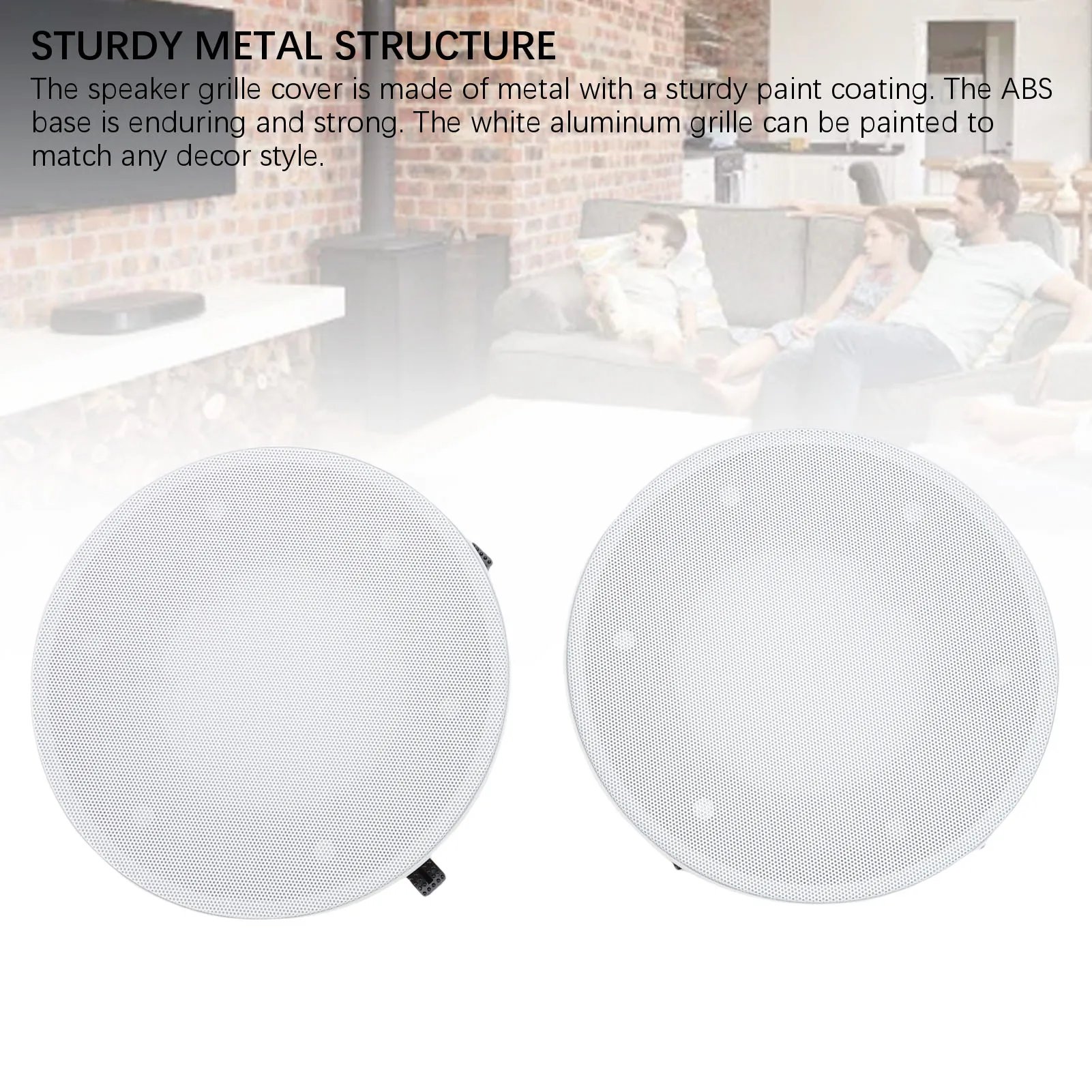 Grade de alto-falante do carro capa ajuste perfeito base magnética grade de alto-falante capa protetora anti crack decorativo 6.89in od para escritórios