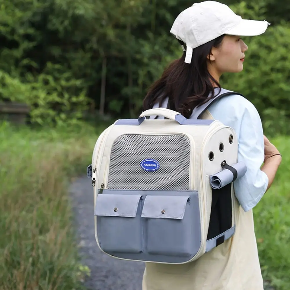 

Ventilation Pet Carrier Backpack Breathable Large Capacity Pet Travel Bags Foldable Comfortable Cat Carrying Bag Outdoor Travel
