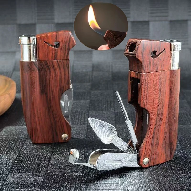 

Multi Functional Pipe Smoking Lighter with Butane Inflation Belt Pipe Tool Cleaner Accessories Lighter Fashionable Men's Gift