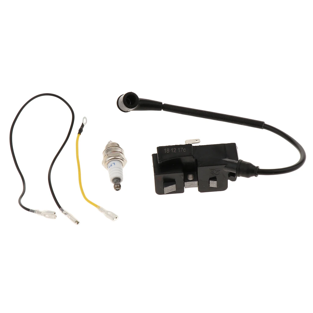 Alloy Ignition Coil Module Spark Plug Wire Kit for Chainsaw 340 345 346XP 353XP Trimmer Spare Parts