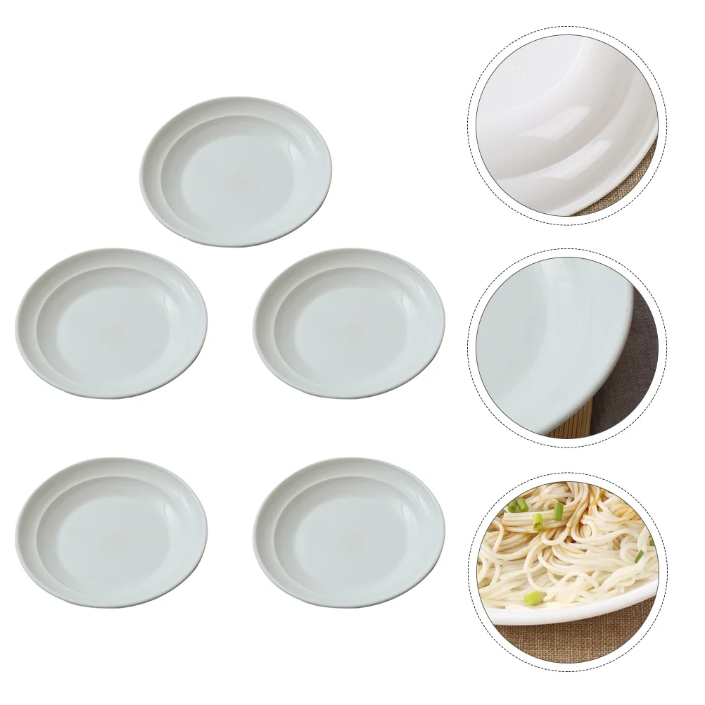 

5Pcs Microwave Oven Plates Heat-Resistant Practical Dumpling Steamed Fish Plate Microwave Oven Special Household Tray