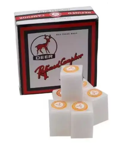 1 Box 454g 1lb Deer Brand Refined Camphor Tablets/blocks Moth Silverfish Avoid Translucent Pure Toilet Wardrobe Religious Use