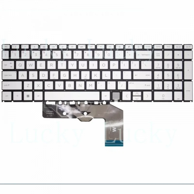 f  silver Keyboard For HP Envy x360 15-EE 15M-ED TPN-C149 15-AG TPN-W140 Backlit