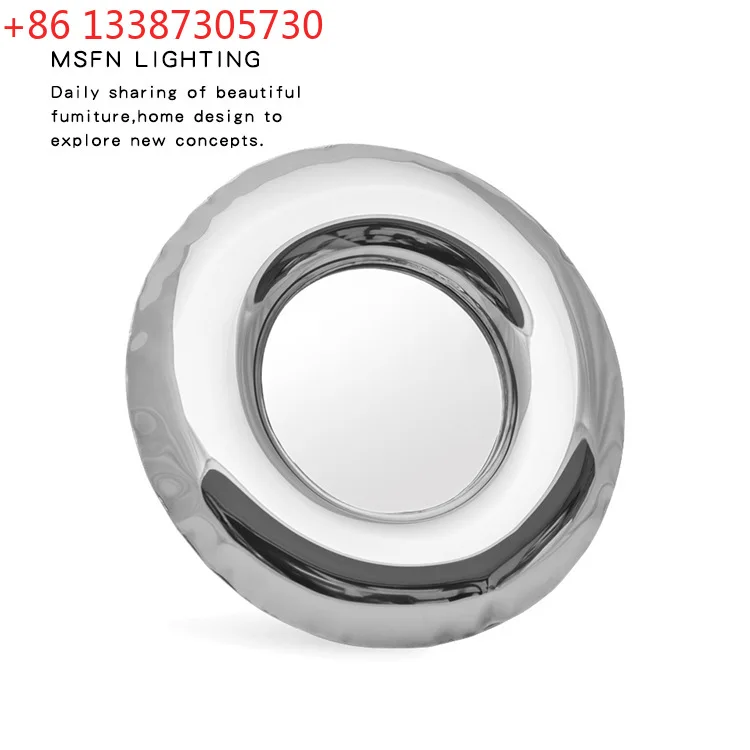 

Nordic modern creative stainless steel decorative mirror for home use