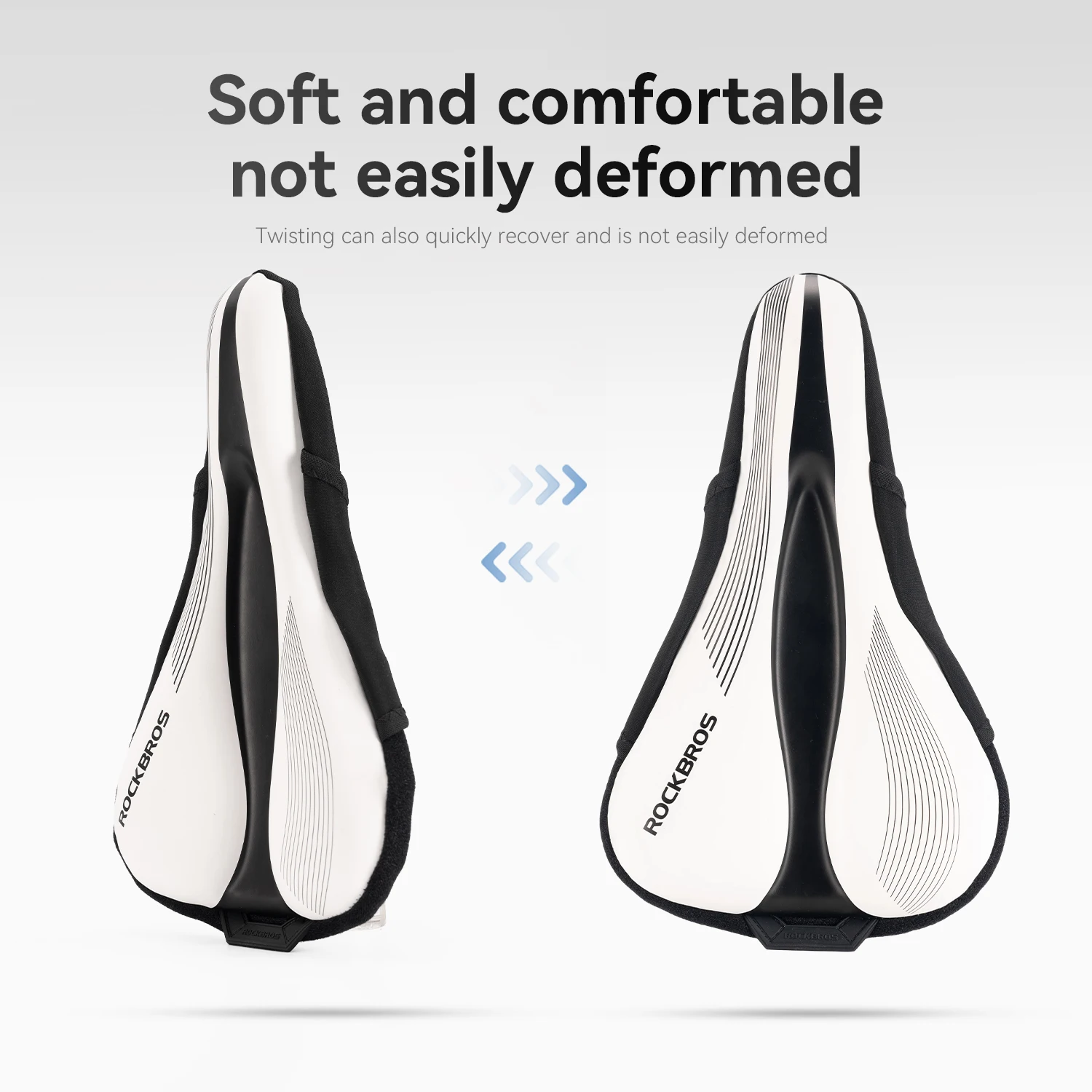 ROCKBROS Bicycle Saddle Cover Thickened Silicone Bike Seat Soft Cushion Cover for Road Mountain Folding Bike Cycling Seat Cover