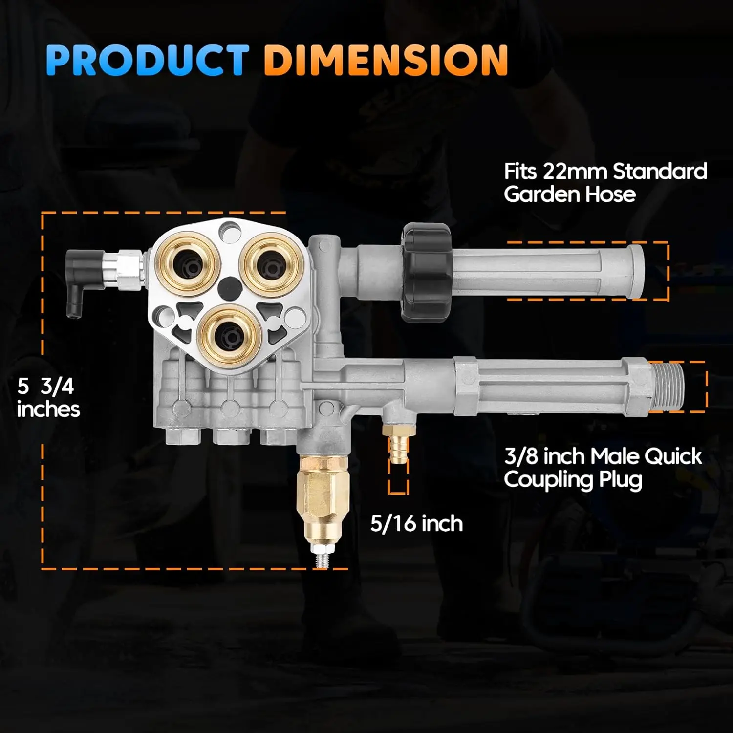 AR43361 SRMW2.4G28 SRMW2.3G28用高圧洗浄機ポンプアセンブリ（アンローダー＆サーマルリリーフバルブ付き）