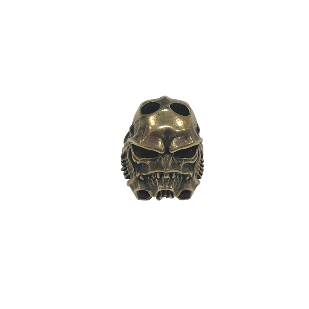 

DIY Knife Beads Brass Skull Pendent EDC Outdoors Tools Key Ring Bag Accessorries Hanging Design Stylish Gift