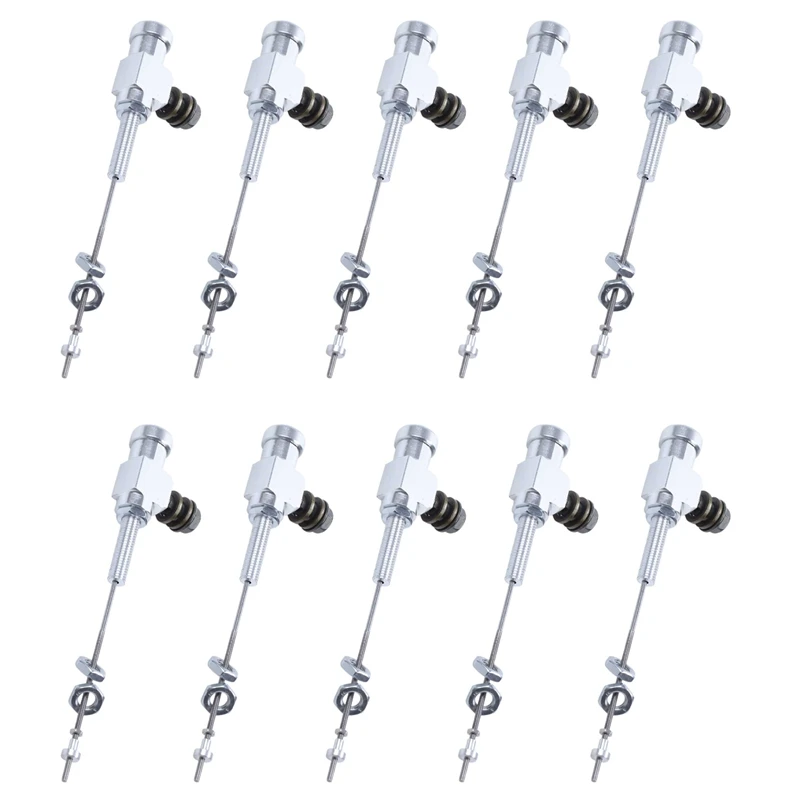 

10X Motorcycle Hydraulic Clutch Master Cylinder Rod Brake Pump M10X1.25Mm Aluminum Silver