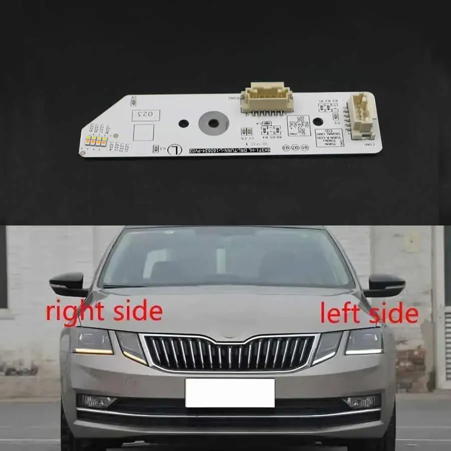 For Skoda Octavia 2018 2019 2020 Headlight DRL LED Board Daytime Running Light Source Module Repair Kit Replacement Parts