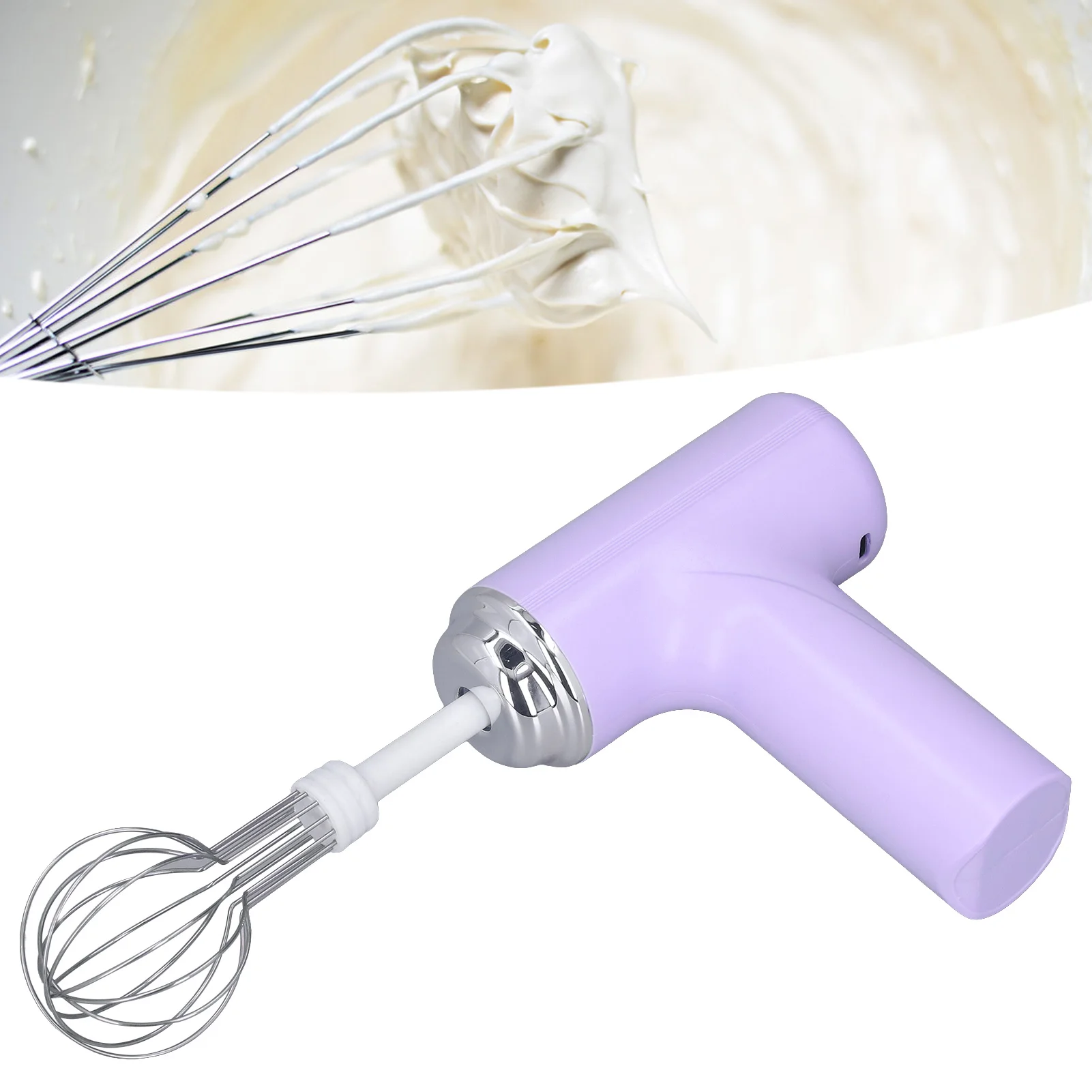 Electric Egg Beater Cordless Hand Mixer Handheld Egg Whisk for Cream Salad Dressing