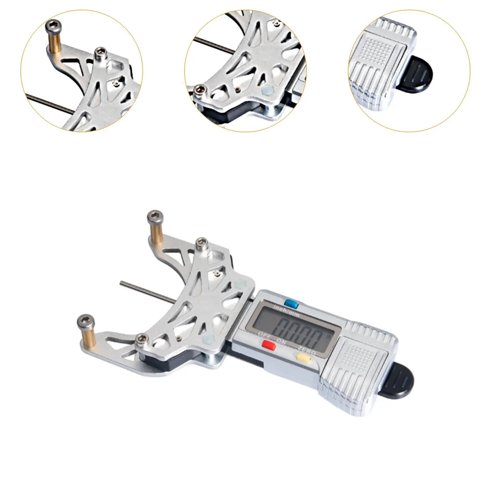 مقياس توتر الحزام للطابعات ثلاثية الأبعاد سهلة القراءة تحسين دقة القراءة إطار من سبائك الألومنيوم أداة توتر الحزام عالية الدقة