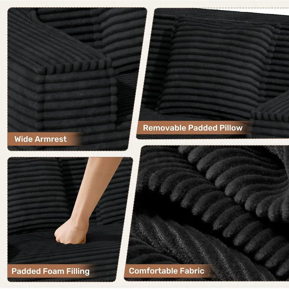 أريكة Cloud Loveseat، لا تتطلب تجميع أرائك مريحة ذات مقعد عميق قطعة واحدة لغرفة المعيشة وغرفة النوم والشقة #5