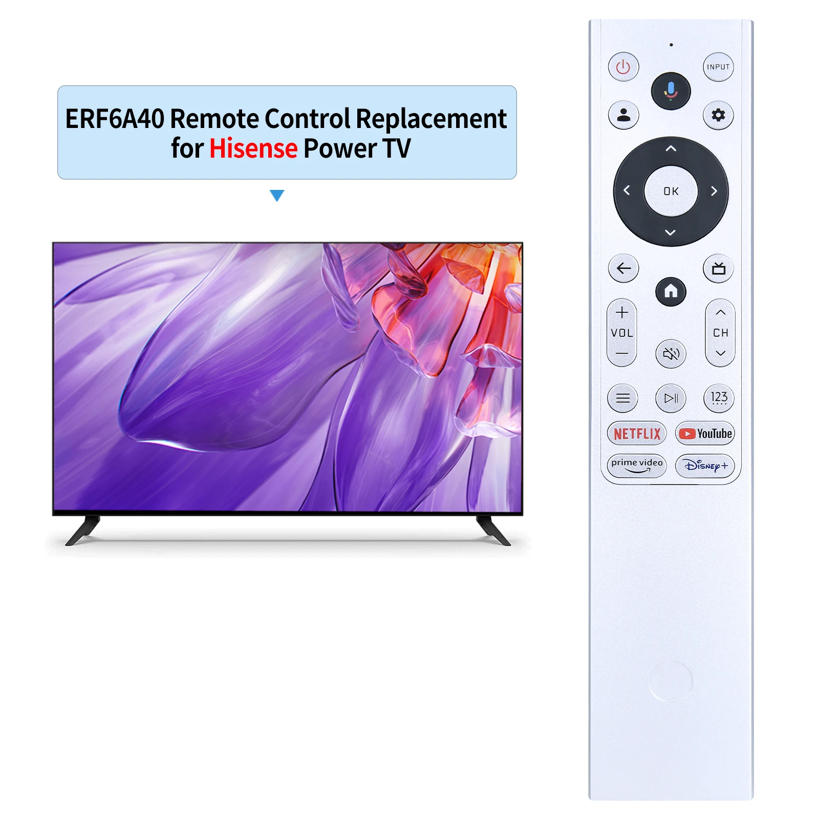 Remote control for Hisense ERF6A40 AC Power TV Leica