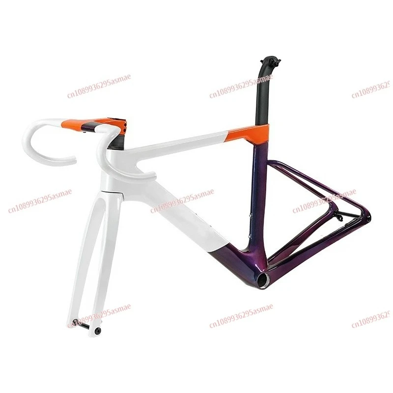 R18 Carbon Fiber Road Bike Frame, 700C Aero Ultralight Disc Brake Bicycle Wind Breaking Road Frame