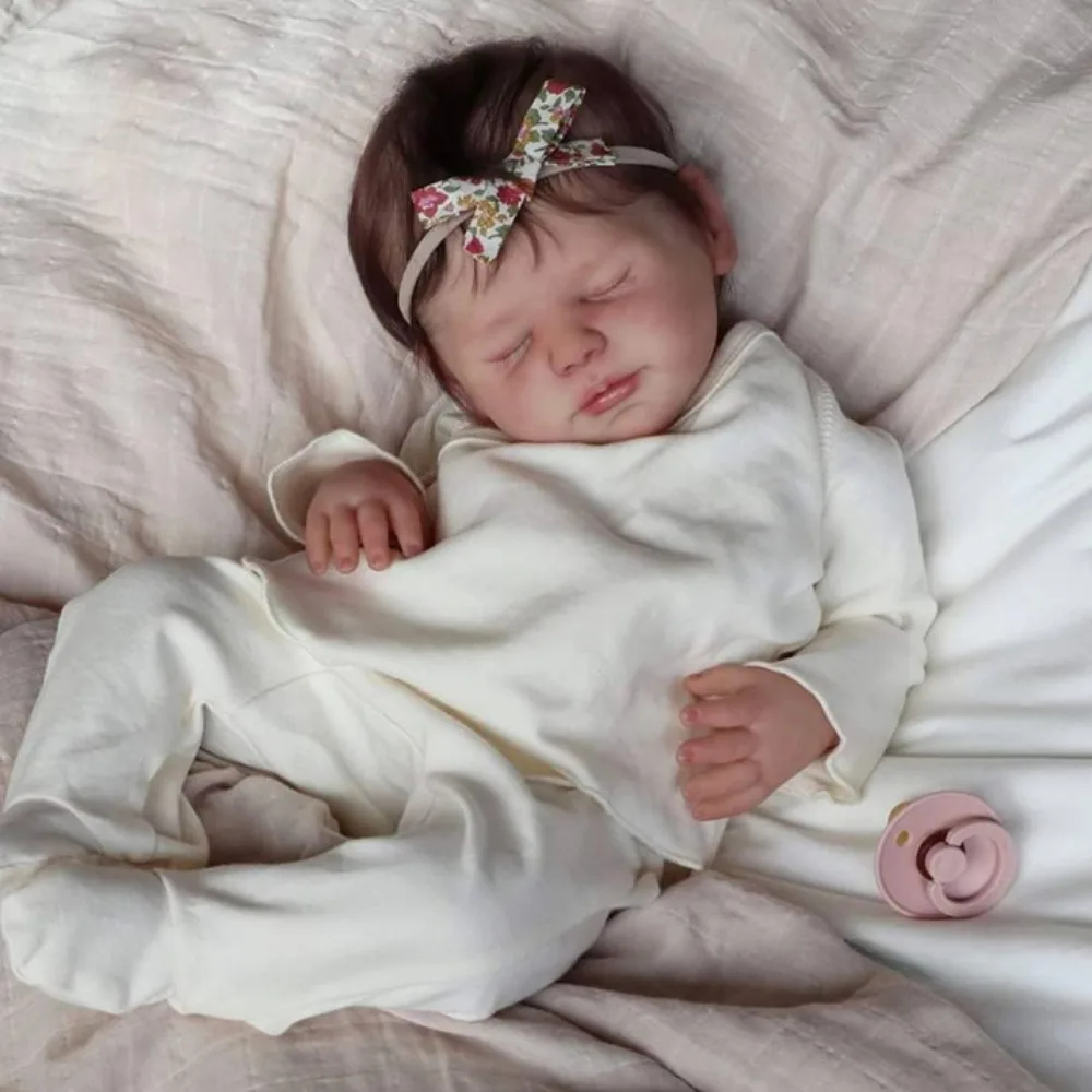 20inch Reborn Kit Viviana Sleeping Smile Baby Unfinished Unpainted DIY Blank Baby Doll Parts with Cloth Body Kit bebe reborn