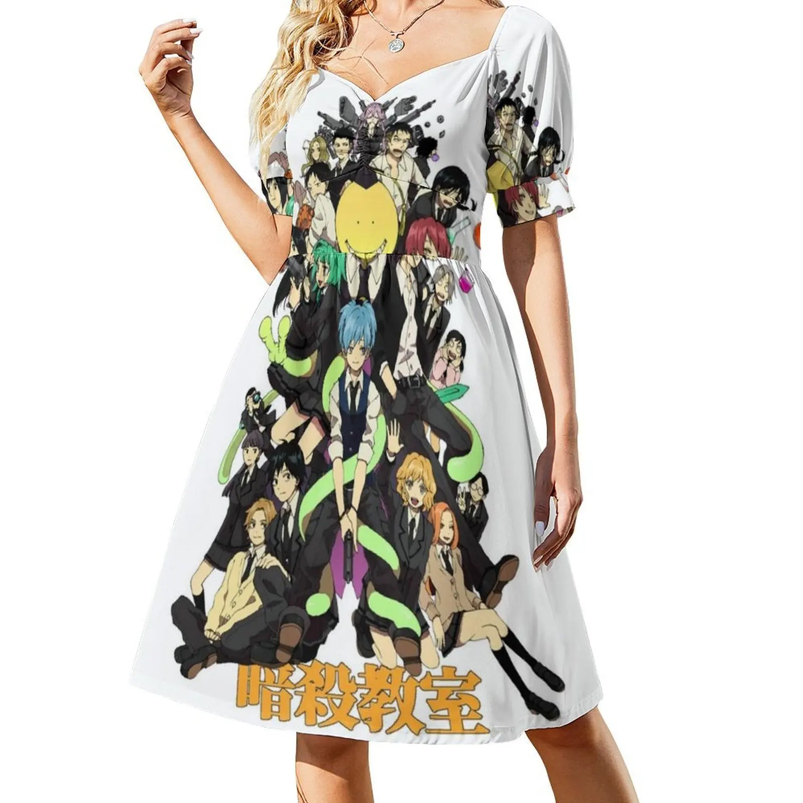 فستان بوهو أنيق للفصل الدراسي أنيق على الشاطئ لحفلات الزفاف Ansatsu Kyoshitsu Korosensei Hinata ملابس نسائية #2