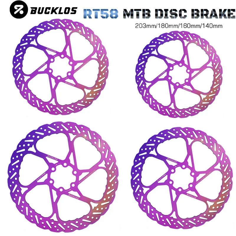 BUCKLOS Bicycle Rotors 140/160/180/203mm Road Bike Hydraulic Brake Disc Rotors Ultralight Bike Disc Brake Rotor Cycling Parts