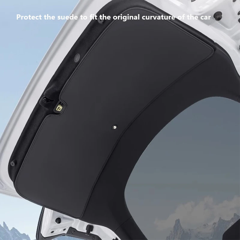 ل تسلا نموذج Y العرعر الجذع الباب الخلفي الحرس وسادة جلدية جذع البضائع بطانة اللوحة الخلفية واقية مكافحة القذرة وسادة اكسسوارات السيارات #4