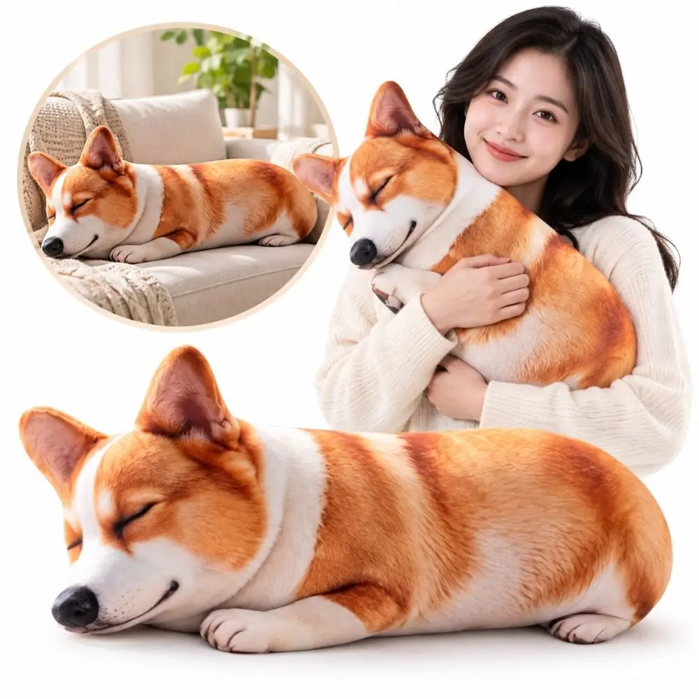 Funny 30/35cm Animal Plush Pillow Soft Cartoon Dog Throw Pillow Decorative Stuffed Simulation Cat Plushie Pillow Bedroom Use