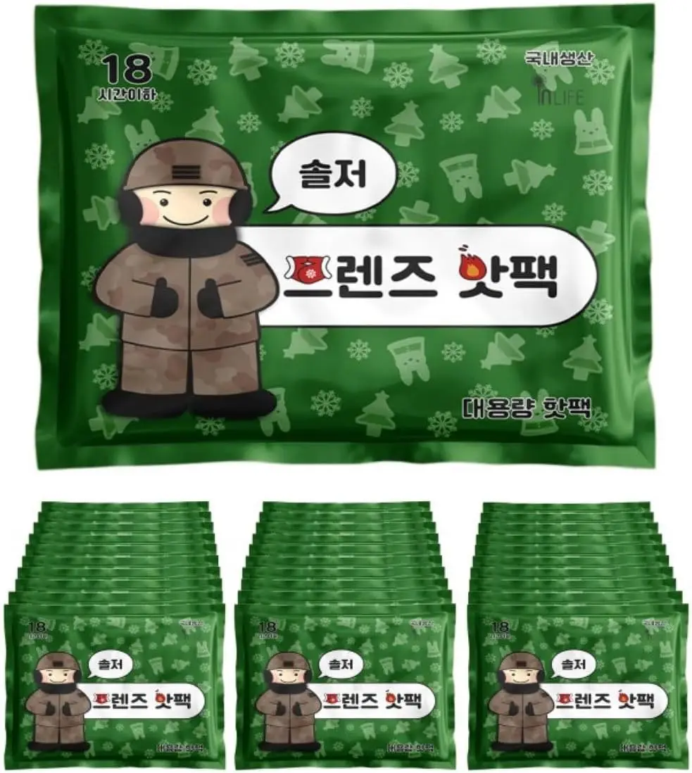 

Inlife 30 Packs Warmers, 100% Made in Korea, Hand & Body, 18-Hour Heat, Odorless, 5.3 oz Each