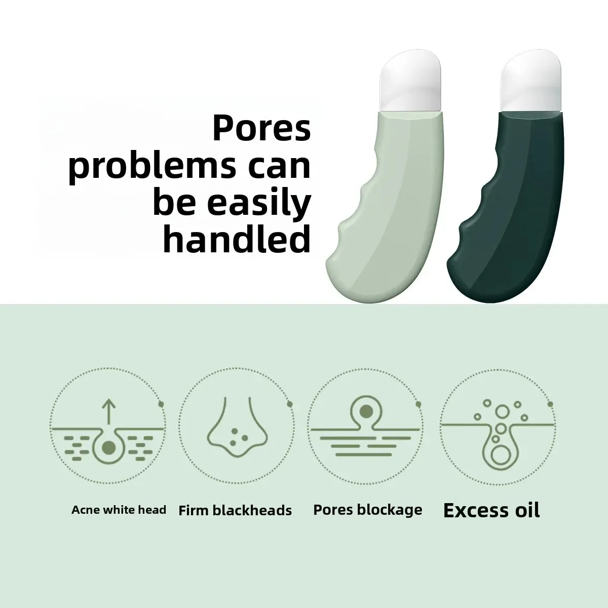 Strumento per la rimozione dei punti neri Dispositivo per la pulizia della bellezza Design ergonomico Pelle non danneggiante Nessuna espansione dei pori Strumento per la rimozione dei punti neri