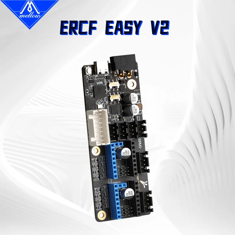 Melow Fly ERCF EASY V2 Board, obsługuje 5V i do 12 kanałów, rozwścieczony królik marchewka podajnik dla Voron Klipper, puszka, USB, RS23