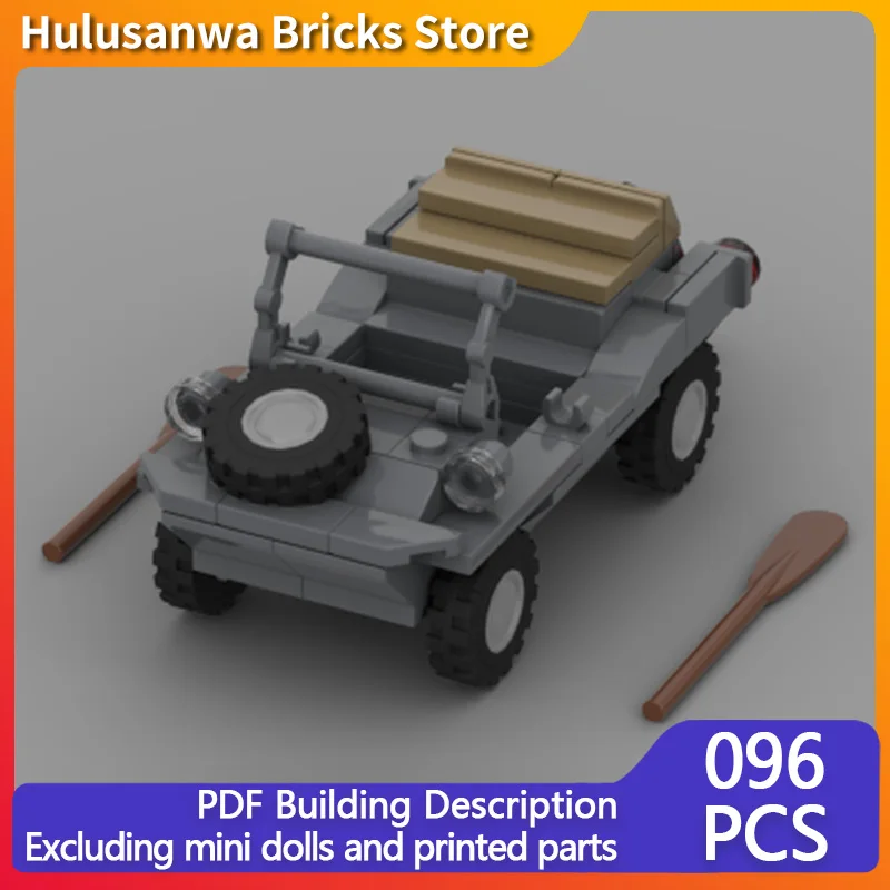 

Schwimmwagen WW2 Военная модель внедорожника MOC Строительные кирпичи Военное оборудование Модульные технологии Подарки Праздничные детские игрушки