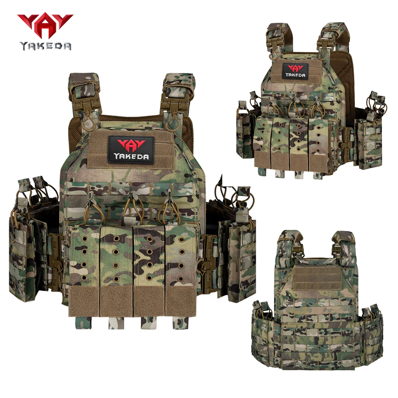 

YAKEDA multifunctional quick release hunting vest MOLLE system supports free expansion with multiple device packages