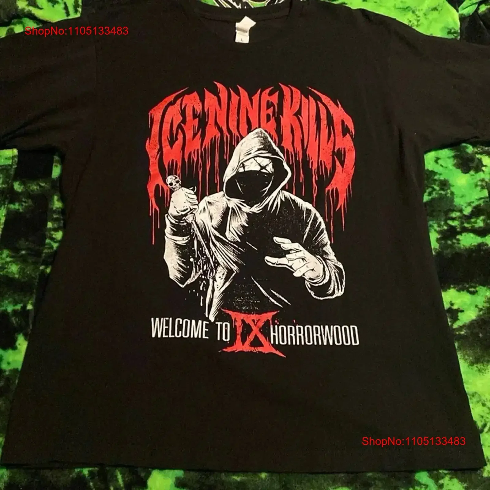 

Футболка с группой Ice Nine Kills Horrorwood, черная, репринт, размер S 5XL, NH12512, винтажная, модная, повседневная, мягкая