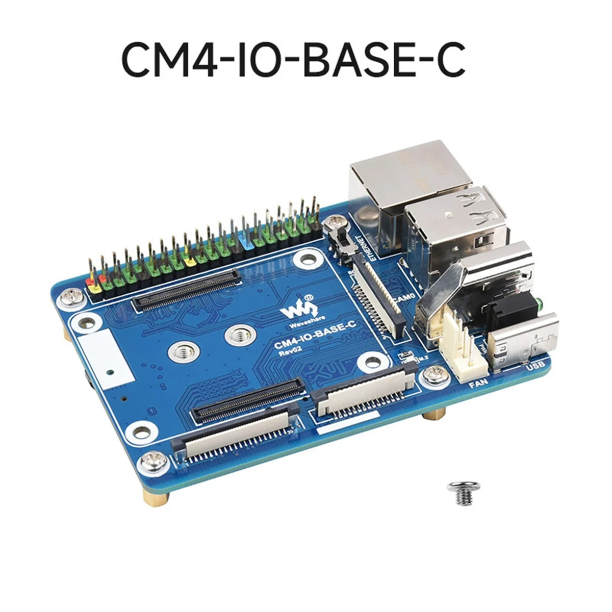 

Плата расширения Waveshare CM4-IO-BASE-C для Raspberry Pi CM4, базовая плата расширения, расширенная версия RJ45 + M.2 M KEY — L47A