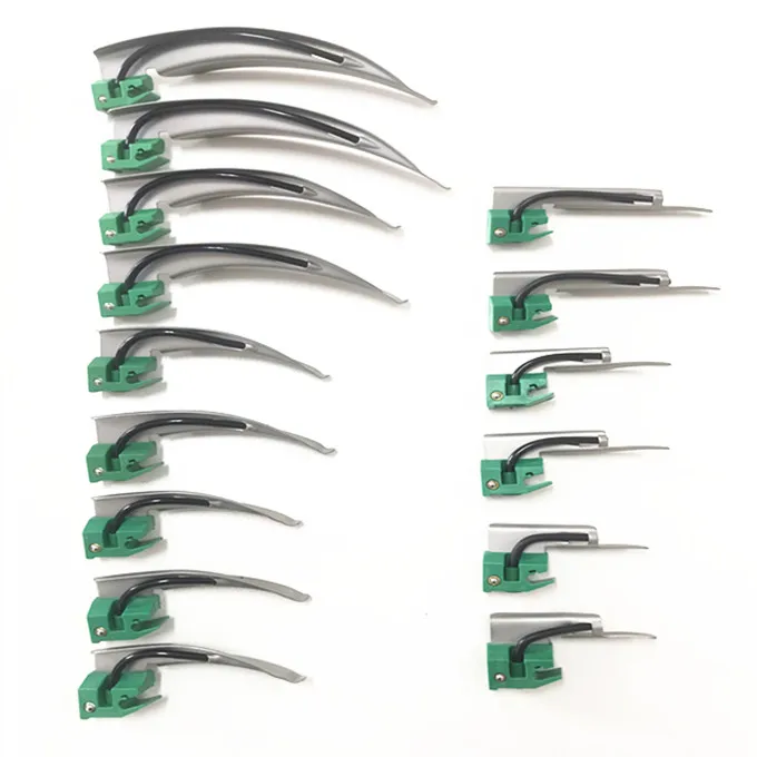 Disposable/economic Fiber optic Laryngoscope set Conventional LED Laryngoscopy for endotracheal intubation