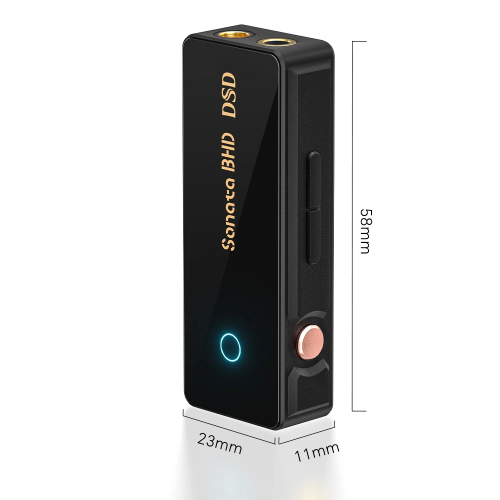 TempoTec Sonata BHD draagbare USB C-dongle DAC&, 3 versterkingsniveaus, 4,4 mm en 3,5 mm, DSD256 PCM32Bit/384 kHz