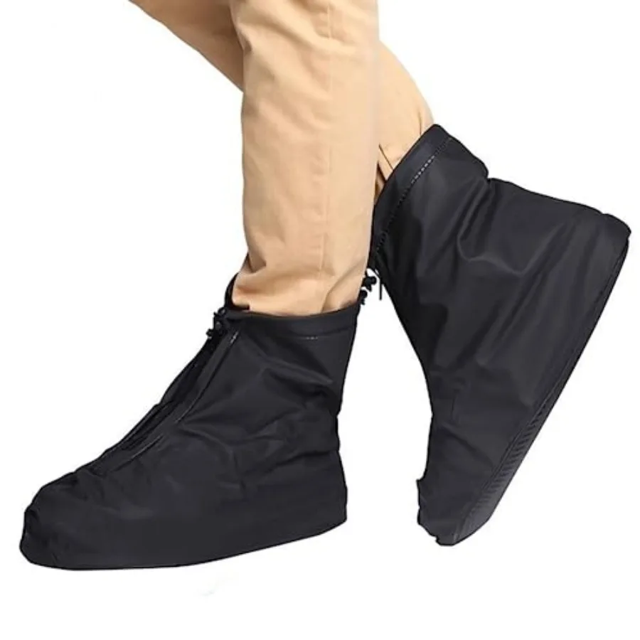 

Waterproof Shoe Covers, Reusable Foldable Slip Proof Bottom Overshoes with Zipper, Keep Shoes Dry for Cycling Fishing Walking i