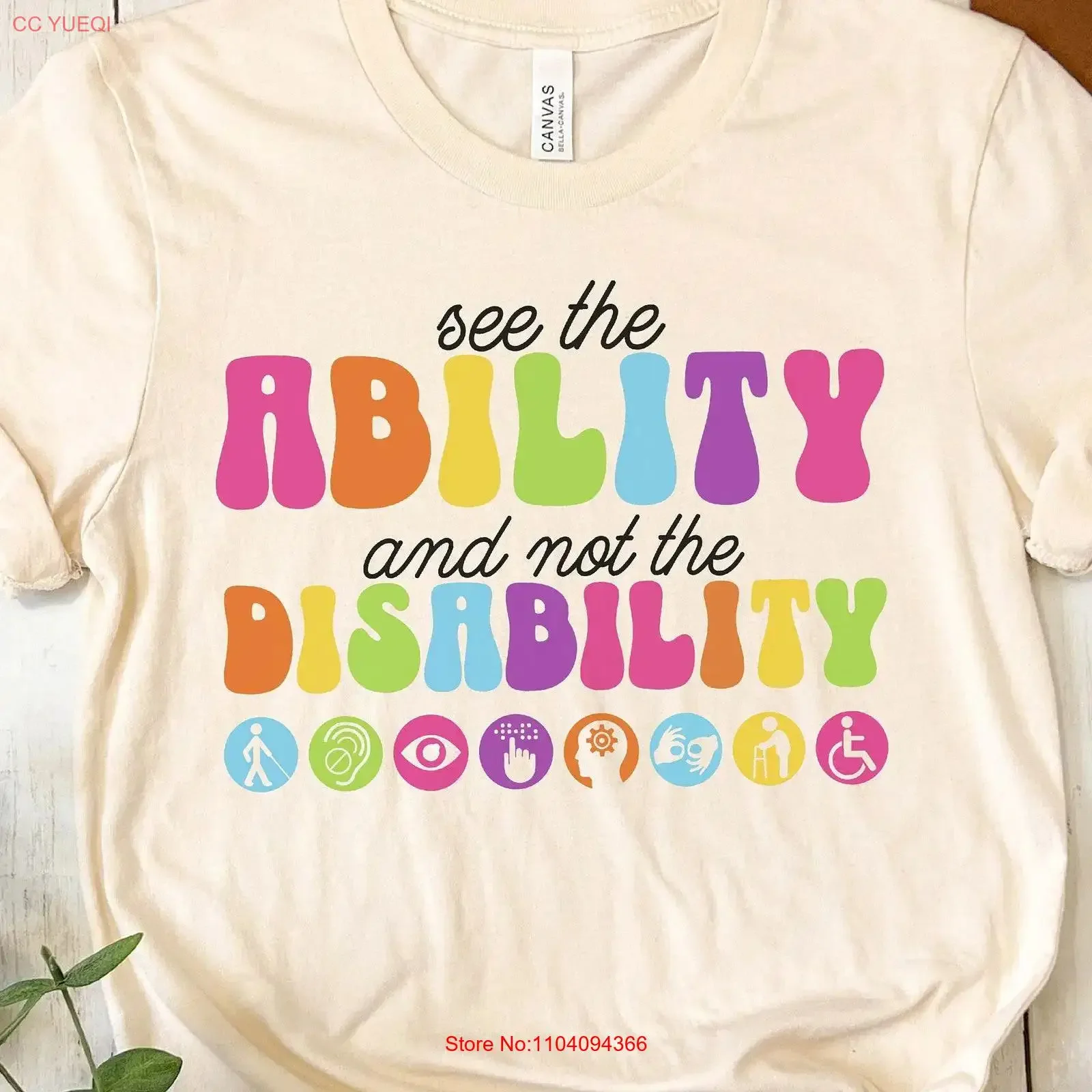 T-shirt de sensibilisation à la handicapation, Rights See Ability Not SPED Teacher Autism Inclusion, vintage, lavé, doux, streetwear, confortable