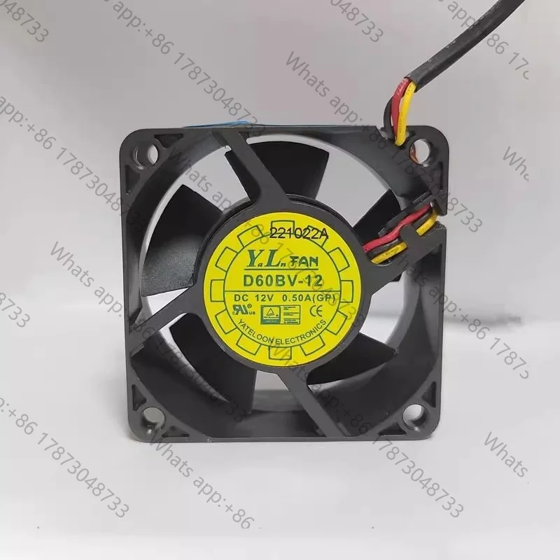 Tool PartsNew original 6025 12V 0.5A 3-wire chassis fan controller power supply cooling fan D60BV-12